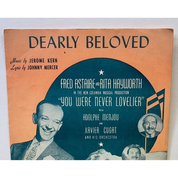 Dearly Beloved Vintage Piano Sheet Music You Were Never Lovelier Johnny Mercer - Picture 6 of 6